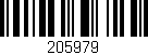 Código de barras (EAN, GTIN, SKU, ISBN): '205979'