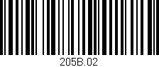 Código de barras (EAN, GTIN, SKU, ISBN): '205B.02'