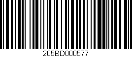 Código de barras (EAN, GTIN, SKU, ISBN): '205BD000577'
