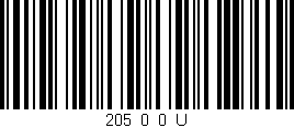 Código de barras (EAN, GTIN, SKU, ISBN): '205_0_0_U'