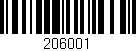 Código de barras (EAN, GTIN, SKU, ISBN): '206001'