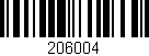Código de barras (EAN, GTIN, SKU, ISBN): '206004'