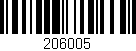 Código de barras (EAN, GTIN, SKU, ISBN): '206005'