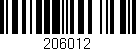 Código de barras (EAN, GTIN, SKU, ISBN): '206012'
