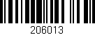 Código de barras (EAN, GTIN, SKU, ISBN): '206013'