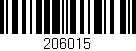 Código de barras (EAN, GTIN, SKU, ISBN): '206015'