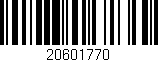 Código de barras (EAN, GTIN, SKU, ISBN): '20601770'