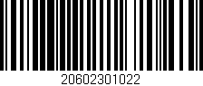 Código de barras (EAN, GTIN, SKU, ISBN): '20602301022'