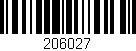 Código de barras (EAN, GTIN, SKU, ISBN): '206027'
