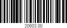 Código de barras (EAN, GTIN, SKU, ISBN): '20603.00'