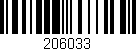 Código de barras (EAN, GTIN, SKU, ISBN): '206033'