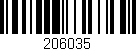 Código de barras (EAN, GTIN, SKU, ISBN): '206035'