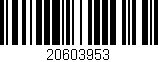 Código de barras (EAN, GTIN, SKU, ISBN): '20603953'