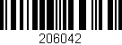 Código de barras (EAN, GTIN, SKU, ISBN): '206042'