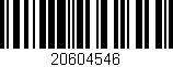 Código de barras (EAN, GTIN, SKU, ISBN): '20604546'