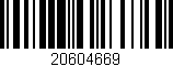 Código de barras (EAN, GTIN, SKU, ISBN): '20604669'