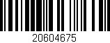 Código de barras (EAN, GTIN, SKU, ISBN): '20604675'