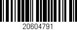 Código de barras (EAN, GTIN, SKU, ISBN): '20604791'