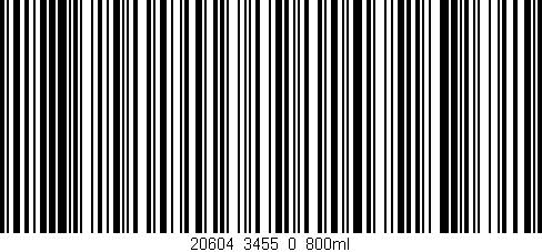 Código de barras (EAN, GTIN, SKU, ISBN): '20604_3455_0_800ml'