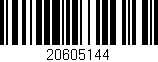 Código de barras (EAN, GTIN, SKU, ISBN): '20605144'