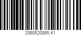 Código de barras (EAN, GTIN, SKU, ISBN): '2060520065.41'