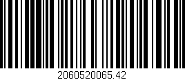 Código de barras (EAN, GTIN, SKU, ISBN): '2060520065.42'