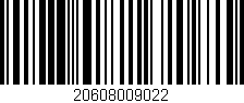 Código de barras (EAN, GTIN, SKU, ISBN): '20608009022'
