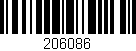 Código de barras (EAN, GTIN, SKU, ISBN): '206086'