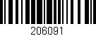Código de barras (EAN, GTIN, SKU, ISBN): '206091'