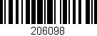 Código de barras (EAN, GTIN, SKU, ISBN): '206098'