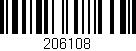 Código de barras (EAN, GTIN, SKU, ISBN): '206108'