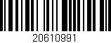 Código de barras (EAN, GTIN, SKU, ISBN): '20610991'