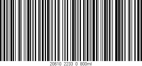 Código de barras (EAN, GTIN, SKU, ISBN): '20610_2233_0_800ml'