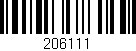 Código de barras (EAN, GTIN, SKU, ISBN): '206111'