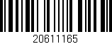 Código de barras (EAN, GTIN, SKU, ISBN): '20611165'