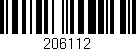 Código de barras (EAN, GTIN, SKU, ISBN): '206112'
