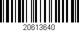 Código de barras (EAN, GTIN, SKU, ISBN): '20613640'