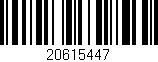 Código de barras (EAN, GTIN, SKU, ISBN): '20615447'