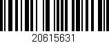 Código de barras (EAN, GTIN, SKU, ISBN): '20615631'