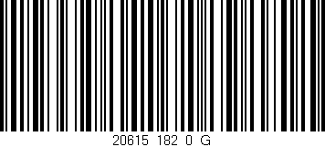 Código de barras (EAN, GTIN, SKU, ISBN): '20615_182_0_G'