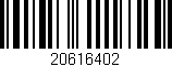 Código de barras (EAN, GTIN, SKU, ISBN): '20616402'