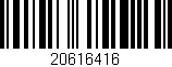 Código de barras (EAN, GTIN, SKU, ISBN): '20616416'