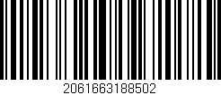Código de barras (EAN, GTIN, SKU, ISBN): '2061663188502'