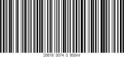 Código de barras (EAN, GTIN, SKU, ISBN): '20616_3074_0_800ml'