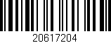 Código de barras (EAN, GTIN, SKU, ISBN): '20617204'