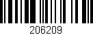 Código de barras (EAN, GTIN, SKU, ISBN): '206209'