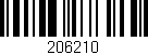 Código de barras (EAN, GTIN, SKU, ISBN): '206210'