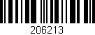 Código de barras (EAN, GTIN, SKU, ISBN): '206213'