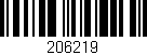 Código de barras (EAN, GTIN, SKU, ISBN): '206219'