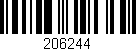 Código de barras (EAN, GTIN, SKU, ISBN): '206244'